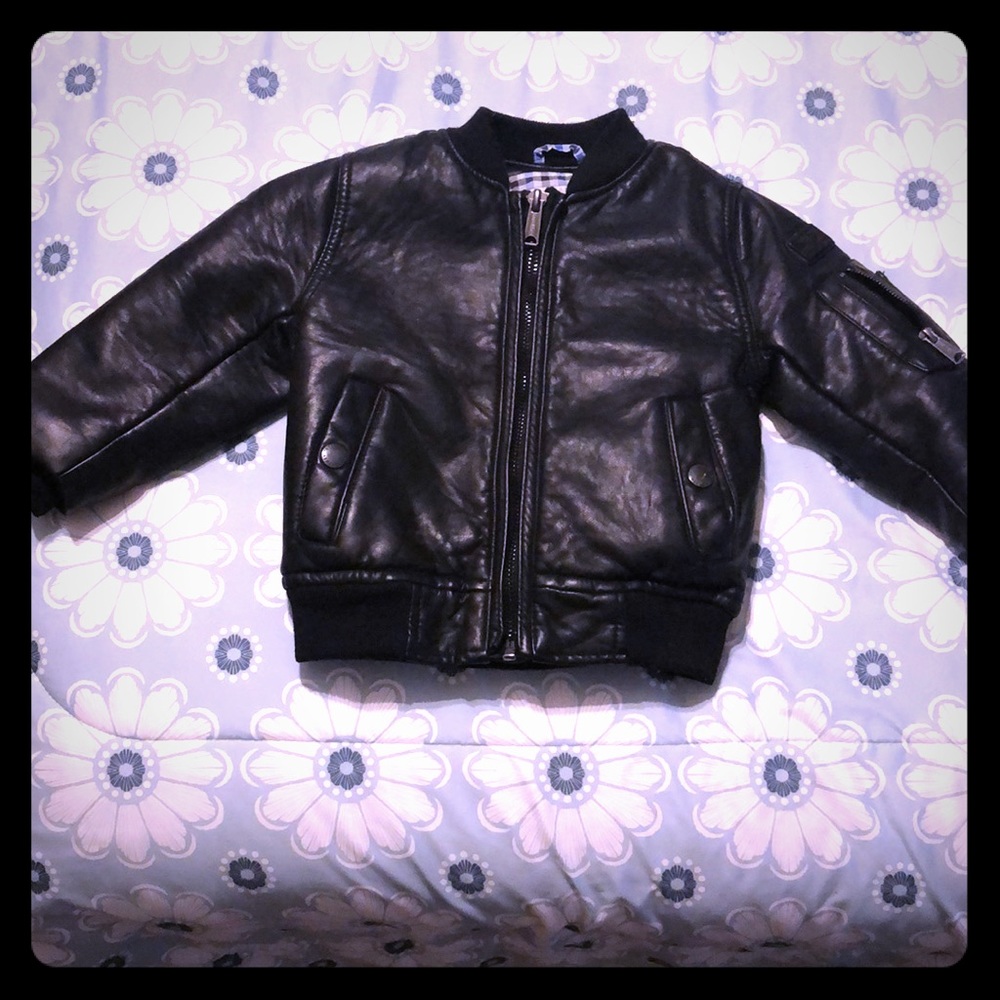 Boy’s Faux Leather Coat